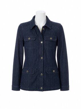 Tommy Hilfiger Dark Wash Utility Denim Jacket